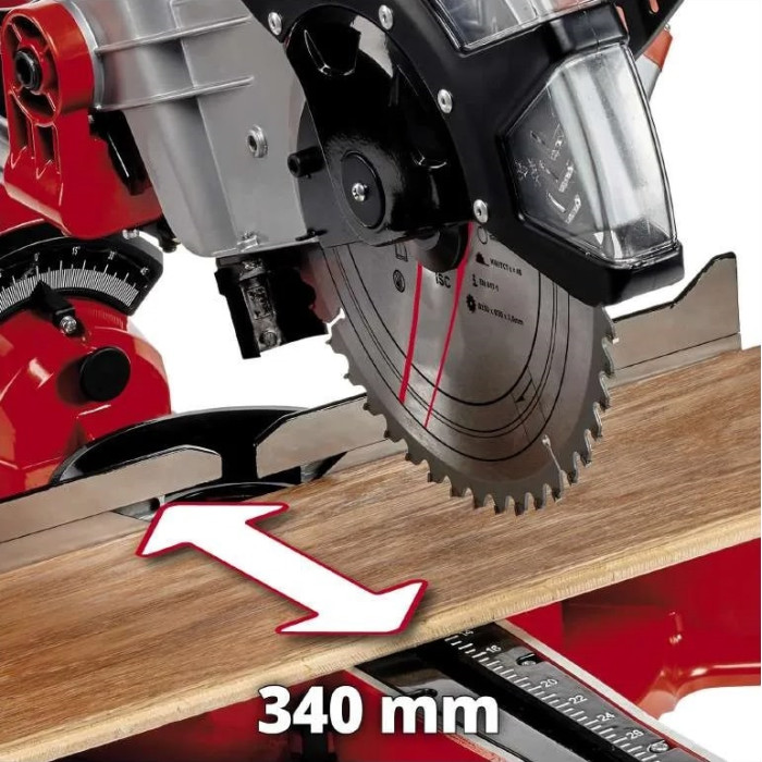 Пила торцовочна Einhell TC-SM 2534/1 Dual з протяжкою 2100Вт диск 250мм 14.3кг лазер