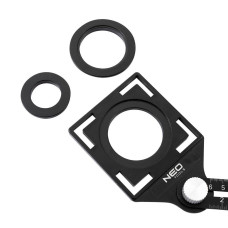 Лінійка Neo Tools кутова, алюміній, шаблони отворів , 6 плечей шкалою 0-60мм
