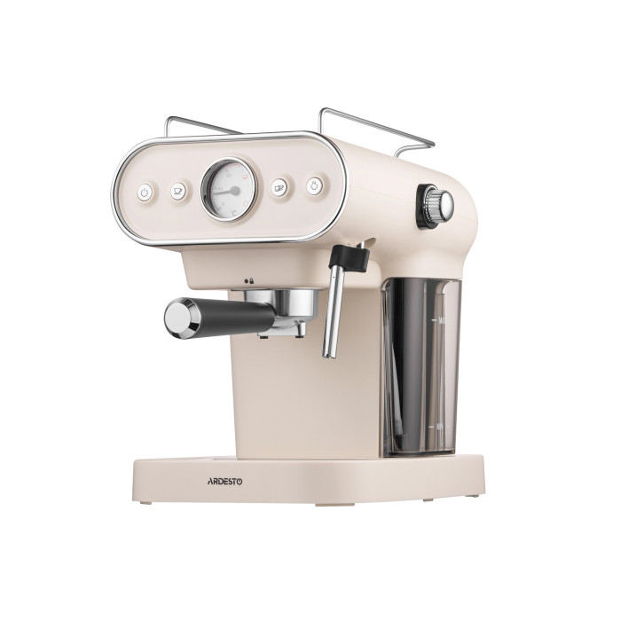 Кавоварка Ardesto ріжкова Vintage Dream 1.2л, мелена, ручний капучинатор, підігрів чашок, бежевий