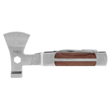 Мультитул Neo Tools, 11в1, молоток, сокира, гайковий ключ, рулетка, викрутка SL і PH, скребок, пила, напилок, ніж, консервний ніж, чохол