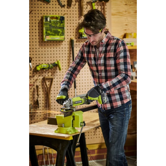Шліфмашина кутова акумуляторна Ryobi ONE+ RAG18125-0 125мм 18В 9000об·хв 2.2кг без АКБ та ЗП