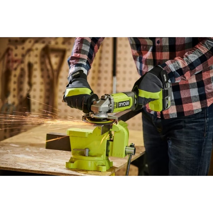 Шліфмашина кутова акумуляторна Ryobi ONE+ RAG18125-0 125мм 18В 9000об·хв 2.2кг без АКБ та ЗП