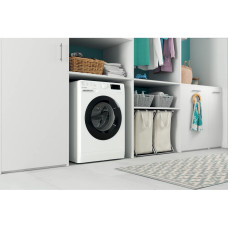 Пральна машина Indesit фронтальна, 6кг, 1000, A+++, 43см, дисплей, люк чорний, білий