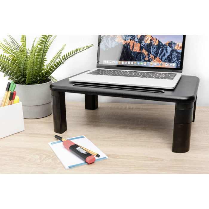 Підставка для монітора DIGITUS Ergonomic Monitor Riser, до 10кг, чорна