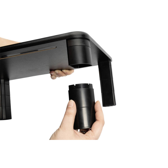 Підставка для монітора DIGITUS Ergonomic Monitor Riser, до 10кг, чорна