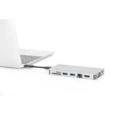 Хаб DIGITUS USB-C > HDMI/VGA/2xUSB-A/USB-C/SD/MicroSD/RJ54