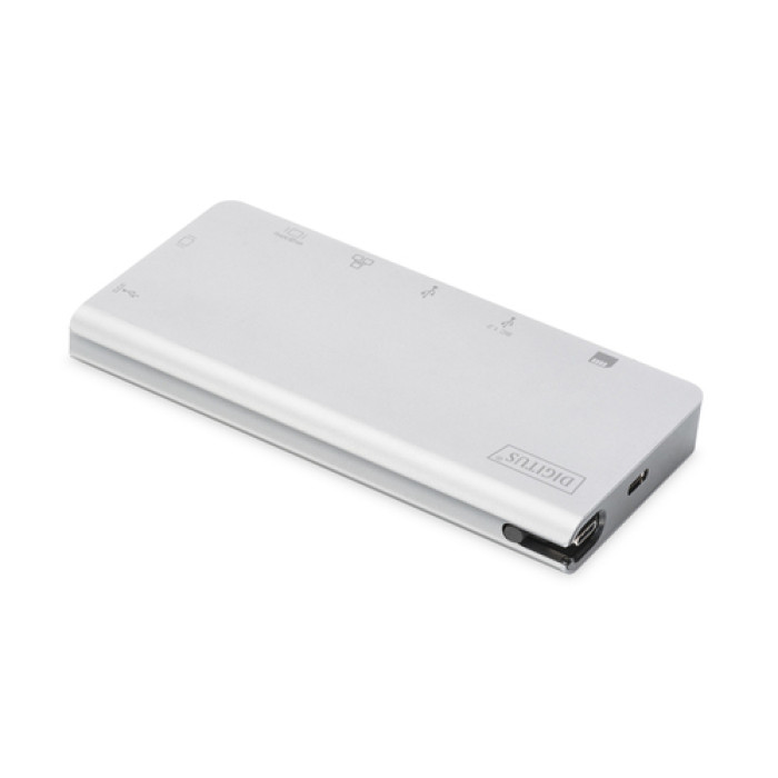 Хаб DIGITUS USB-C > HDMI/VGA/2xUSB-A/USB-C/SD/MicroSD/RJ54