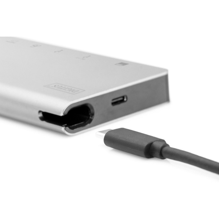 Хаб DIGITUS USB-C > HDMI/VGA/2xUSB-A/USB-C/SD/MicroSD/RJ54