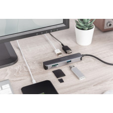 Хаб DIGITUS USB-C > HDMI/2xUSB-A/SD/MicroSD
