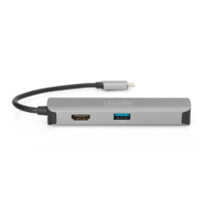 Хаб DIGITUS USB-C > HDMI/2xUSB-A/SD/MicroSD