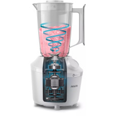 Блендер Philips стаціонарний 3000 series 450Вт, чаша-1900мл, чопер, імпульсний режим, білий