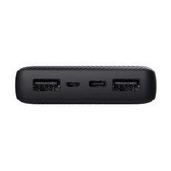 Акумулятор портативний літій-іонний power bank Trust Primo ECO, 15000мА·год, 2хUSB-A/USB-C, 15W, чорний