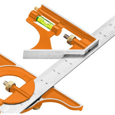 Кутник Neo Tools, 30см, мультикомбінований, транспортир, рівень, тримач алюміній