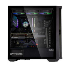 Корпус Zalman Z10 без БЖ, 2xUSB3.0, 1xUSB Type-C, 3x140мм, 1x120мм, VGA 395мм, LCS ready, TG Side Panel, EATX, чорний
