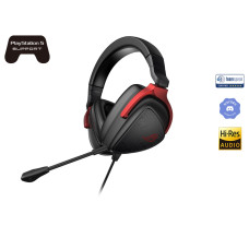Гарнітура ігрова ASUS ROG Delta S Core, mini-jack/dual 3.5мм, 1.5м/1м, чорно-червоний