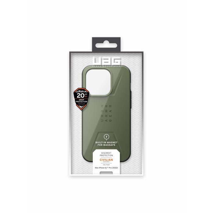 Чохол UAG для Apple iPhone 14 Pro Civilian Magsafe, Olive