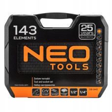 Набір інструментів Neo Tools, 143шт, універсальний, CrV та S2