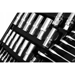Набір інструментів Neo Tools, 1/2", 1/4", 3/8", 216шт, CrV