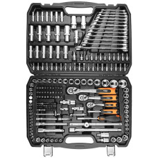 Набір інструментів Neo Tools, 1/2", 1/4", 3/8", 216шт, CrV