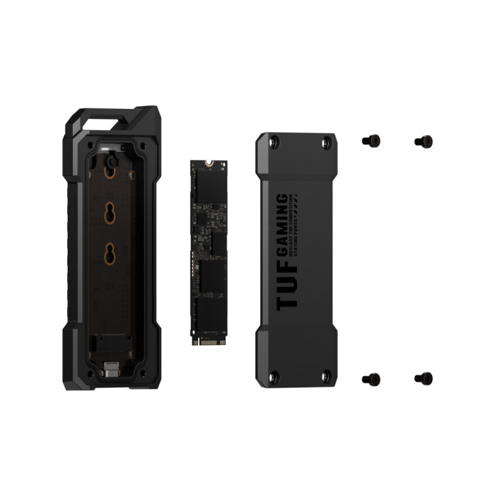 Портативний корпус ASUS для SSD TUF GAMING A1 ESD-T1A/BLK/G/AS PCIe NVMe M.2 2230/2242/2260/2280 USB Type-C 3.2 Gen 2x1