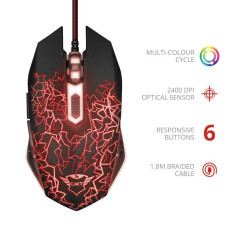 Миша Trust GXT105 IZZA, USB-A, Чорний