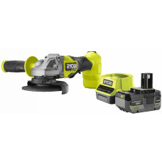 Шліфмашина кутова акумуляторна Ryobi ONE+ НР RAG18X-1C40S 125мм 18В 1х4А·год 9200об·хв 2.1кг сумка