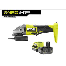 Шліфмашина кутова акумуляторна Ryobi ONE+ НР RAG18X-1C40S 125мм 18В 1х4А·год 9200об·хв 2.1кг сумка