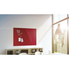 Дошка магнітно-маркерна 1200x900 червона Magnetoplan Glassboard-Red