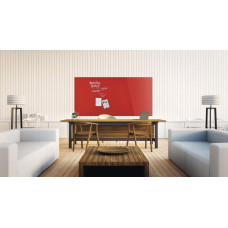 Дошка магнітно-маркерна 2000x1000 червона Magnetoplan Glassboard-Red