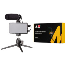 Мікрофон з триподом для мобільних пристроїв 2Е AU-CM10S Vlog KIT, 3.5mm