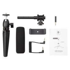 Мікрофон з триподом для мобільних пристроїв 2Е AU-CM10S Vlog KIT, 3.5mm