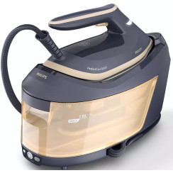 Праска-парогенератор Philips PerfectCare 6000 Series, 2400Вт, 1800мл, паровий удар -600гр, постійна пара - 130гр, нерж. сталь, синьо-золотий