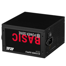 Блок живлення 2E Basic Power  (600W), 80%, 120мм, 1xMB 24pin(20+4), 1xCPU 8pin(4+4), 3xMolex, 4xSATA, 2xPCIe 8pin(6+2)