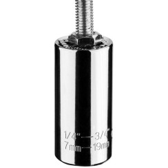Головка торцева GRAPHITE, 3/4", універсальна, перехідник 1/4", робочий діапазон 7-19мм