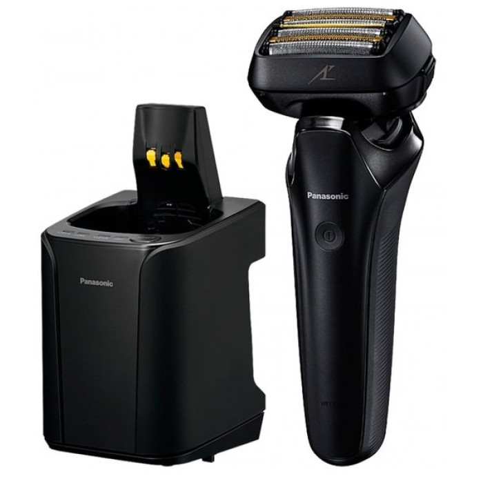 Бритва електр. Panasonic сіткова, 14000 об/хв,  бритв.головок-5, Li-Ion, сух.+волог., тример, чохол,Док-ст., чорний