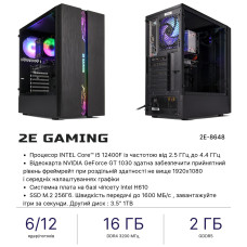 Комп’ютер персональний 2E Complex Gaming Intel i5-12400F, 16Gb, F256GB+1TB, NVD1030-2, H610, G2107, 500W, Win11