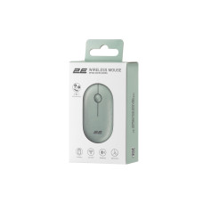 Миша 2E MF300 Silent, WL/BT, попелясто-зелений