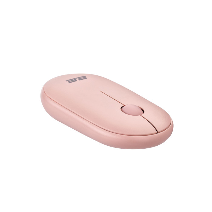 Миша 2E MF300 Silent, WL/BT, рожевий