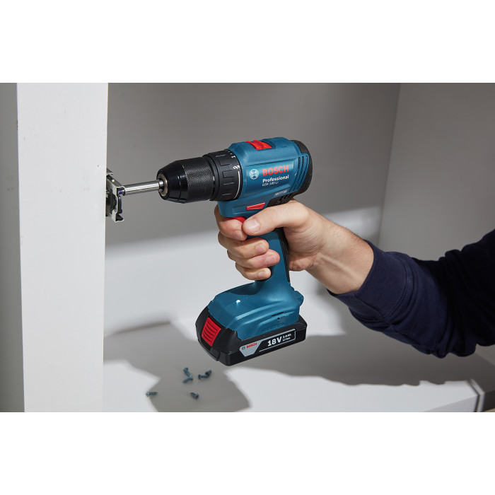 Шурупокрут-дриль акумуляторний Bosch Professional GSR 185-LI 18В 2х2.0А·год 50Нм 500·1900об·хв 0.9кг
