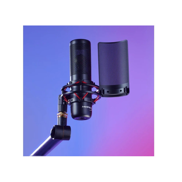Мікрофон геймінговий HyperX ProCast, Bi, 3-pin XLR, no cable, з поп-фільтром, чорний
