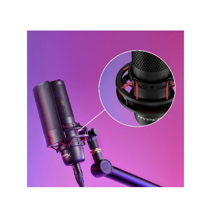Мікрофон геймінговий HyperX ProCast, Bi, 3-pin XLR, no cable, з поп-фільтром, чорний