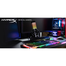 Мікрофон геймінговий HyperX QuadCast S, Omni/Uni/Bi, USB-A, 3м, NGenuity, RGB, чорний