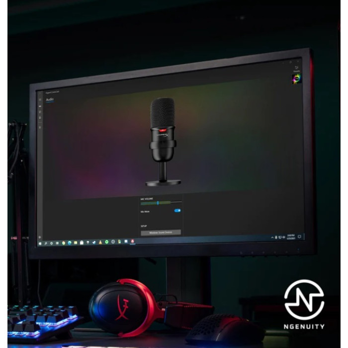 Мікрофон геймінговий HyperX SoloCast, Bi, USB-A, 2м, NGenuity, чорний