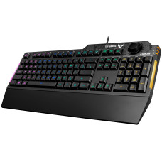 Клавіатура мембранна ASUS TUF Gaming K1, 104key, USB-A, EN/UK, RGB, чорний