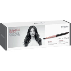 Плойка Babyliss, конусна, 64Вт, темп.режимів-6, D -13-25mm, 160-210С, кераміка, чорно-рожевий