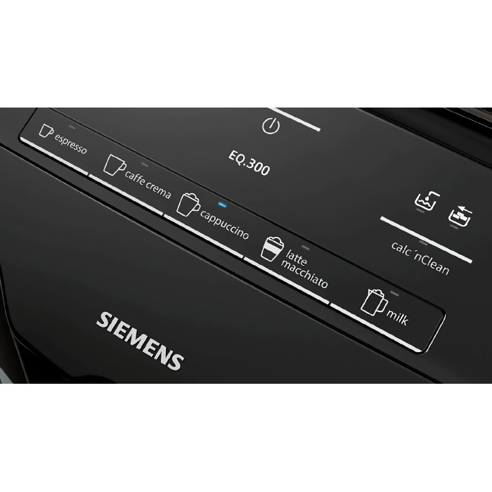 Кавомашина Siemens 1.4л, зерно + мелена, автомат.капучинатор, авторецептів - 5, чорний