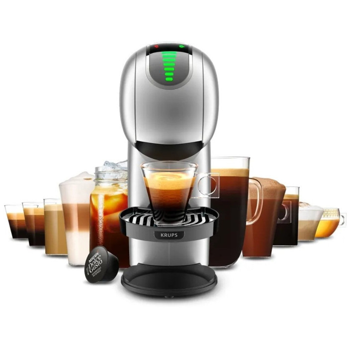 Кавоварка Krups капсульна Dolce Gusto Genio S Touch, 0.8л, капсули, сенcорне керування, сріблястий