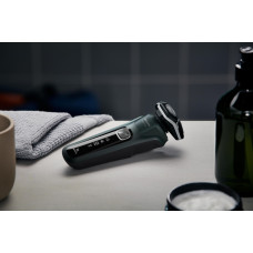 Бритва електр. Philips роторна Series 5000, 9Вт,  бритв.головок-3, Li-Ion, сух.+волог., тример, чорно-зелений