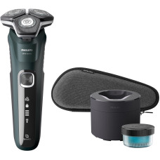 Бритва електр. Philips роторна Series 5000, 9Вт,  бритв.головок-3, Li-Ion, сух.+волог., тример, чорно-зелений