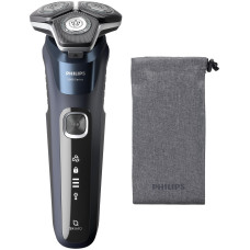 Бритва електр. Philips роторна Series 5000, 9Вт,  бритв.головок-3, Li-Ion, сух.+волог., тример, синій